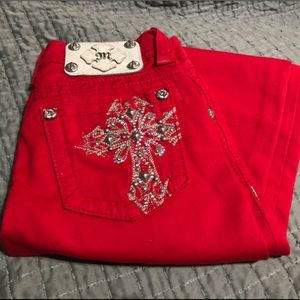 Miss me jeans size 24 red